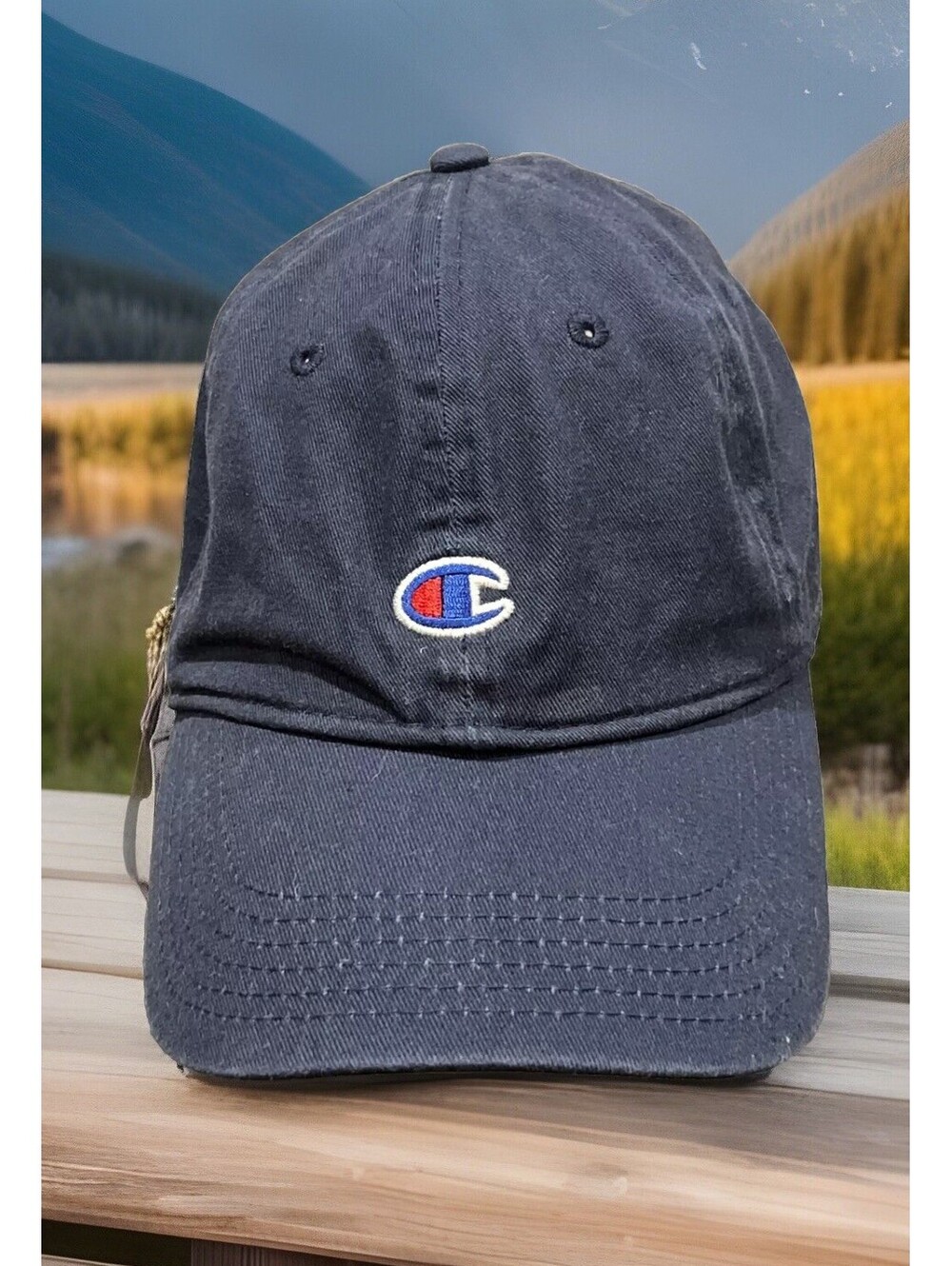 Champion Blue Strapback Baseball Cap